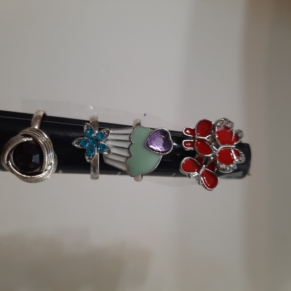 New Pappazzi Kids Multicolor Adjustable Ring Set 10